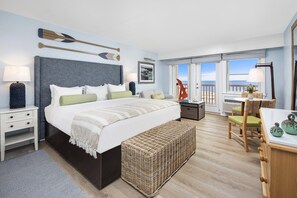 Pillowtop beds, desk, blackout drapes, iron/ironing board