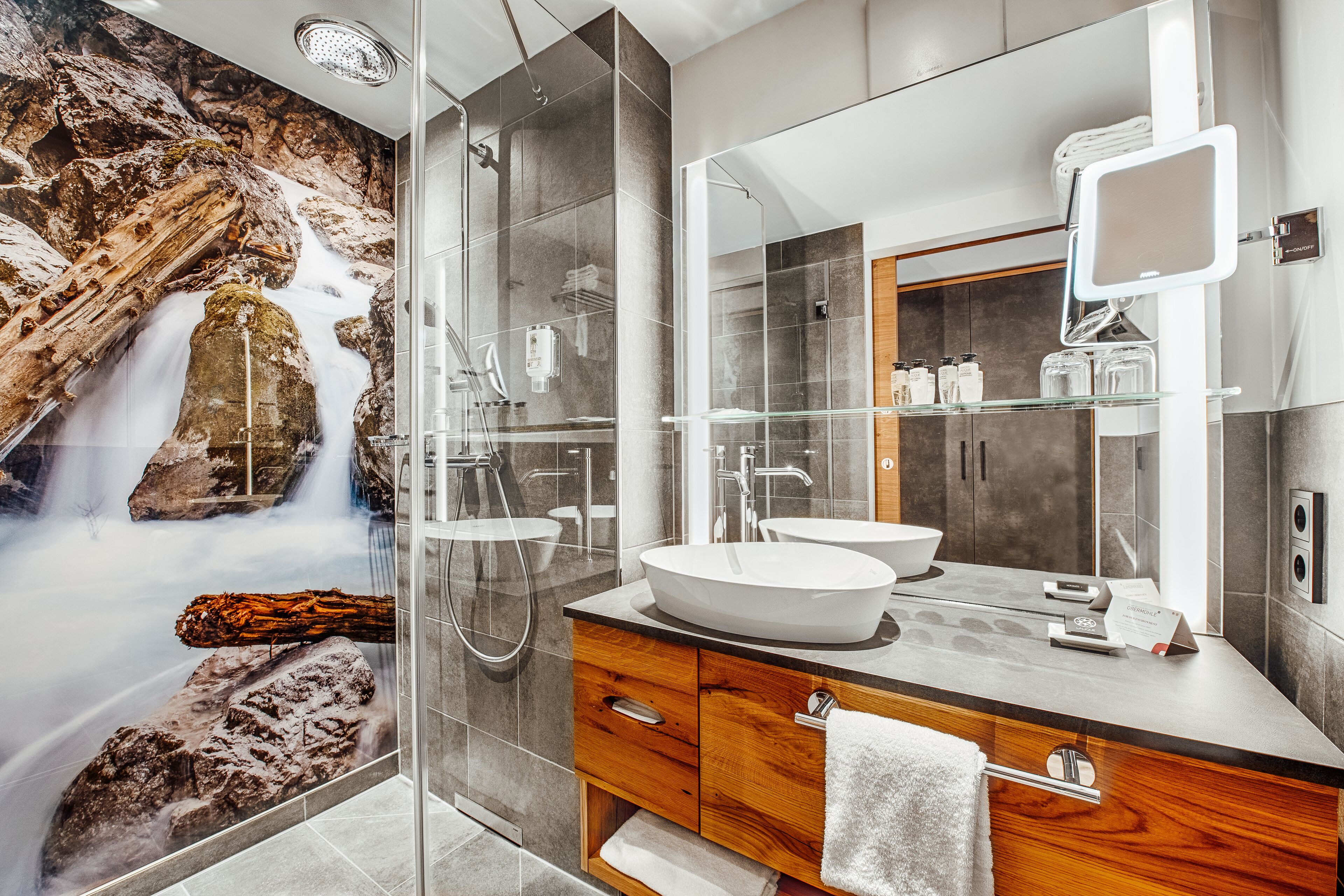 free toiletries, hair dryer, dressing gowns, towels