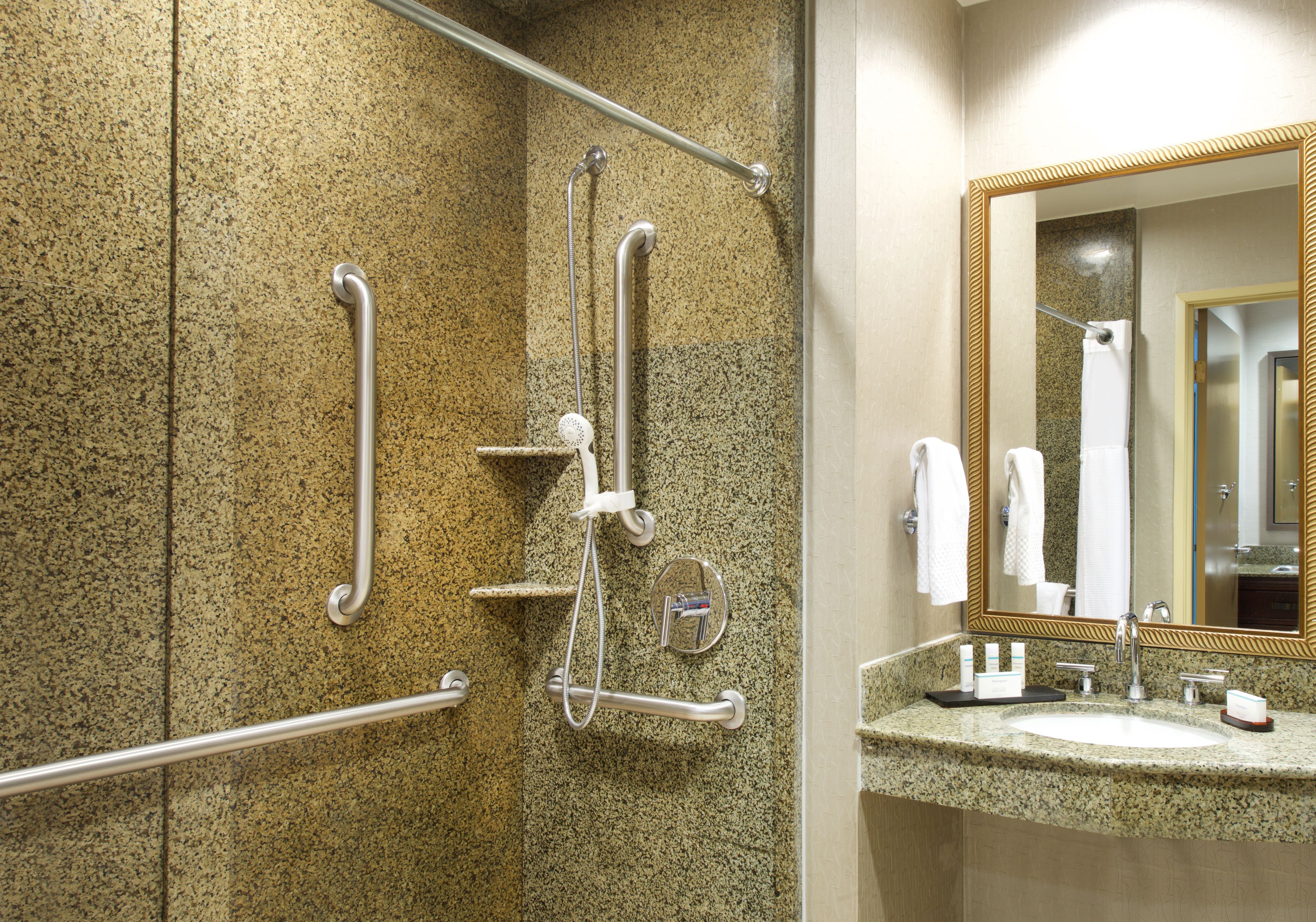 free toiletries, hair dryer, towels