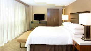 Quarto presidencial, 1 cama King, para não fumantes | Roupas de cama premium, cofres nos quartos, escrivaninha
