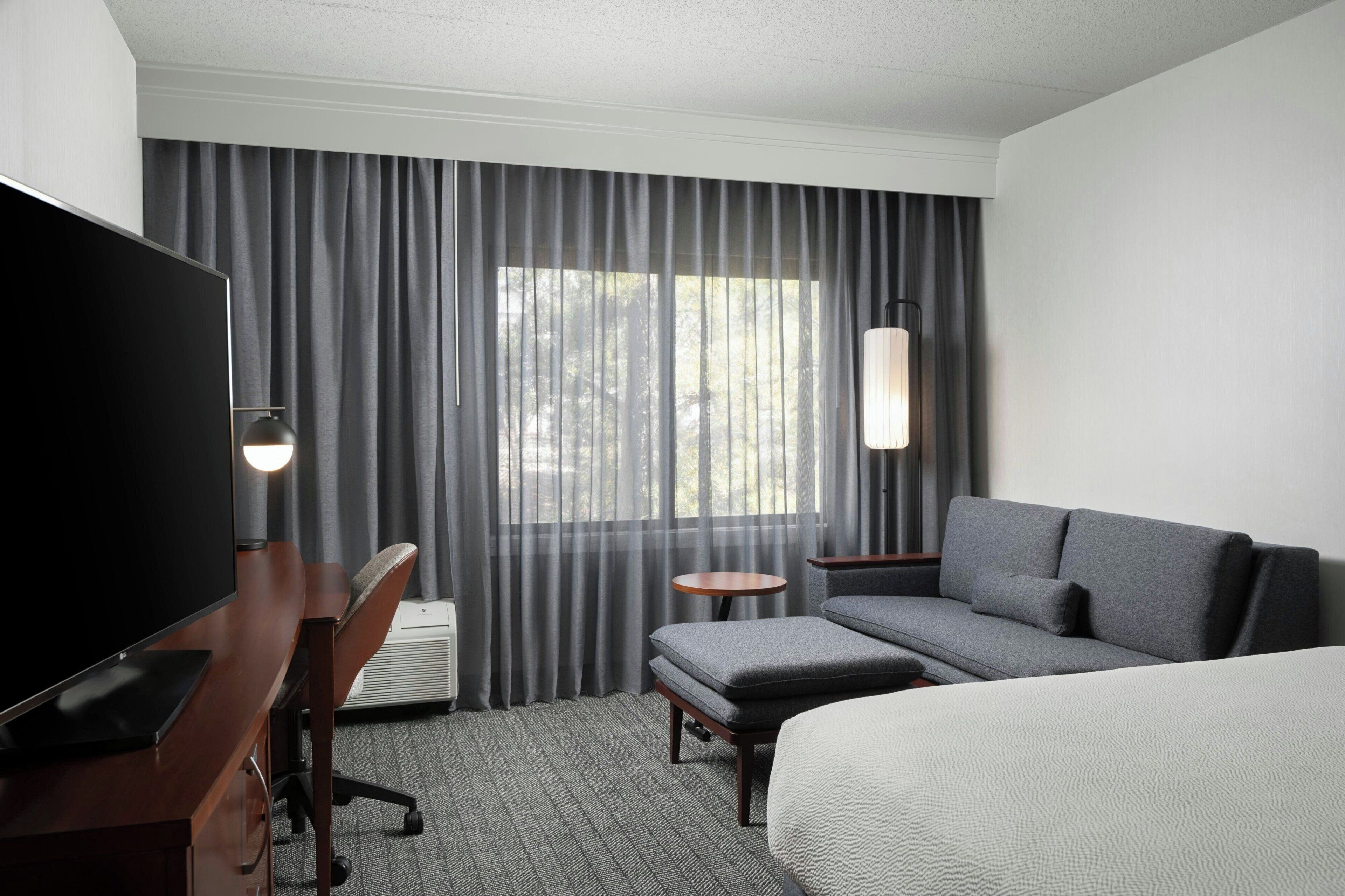 Room, 1 King Bed with Sofa bed | Desk, laptop workspace, blackout curtains, iron/ironing board