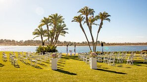 Outdoor wedding area