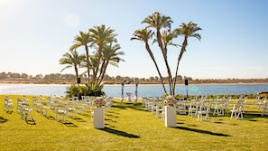 Outdoor wedding area