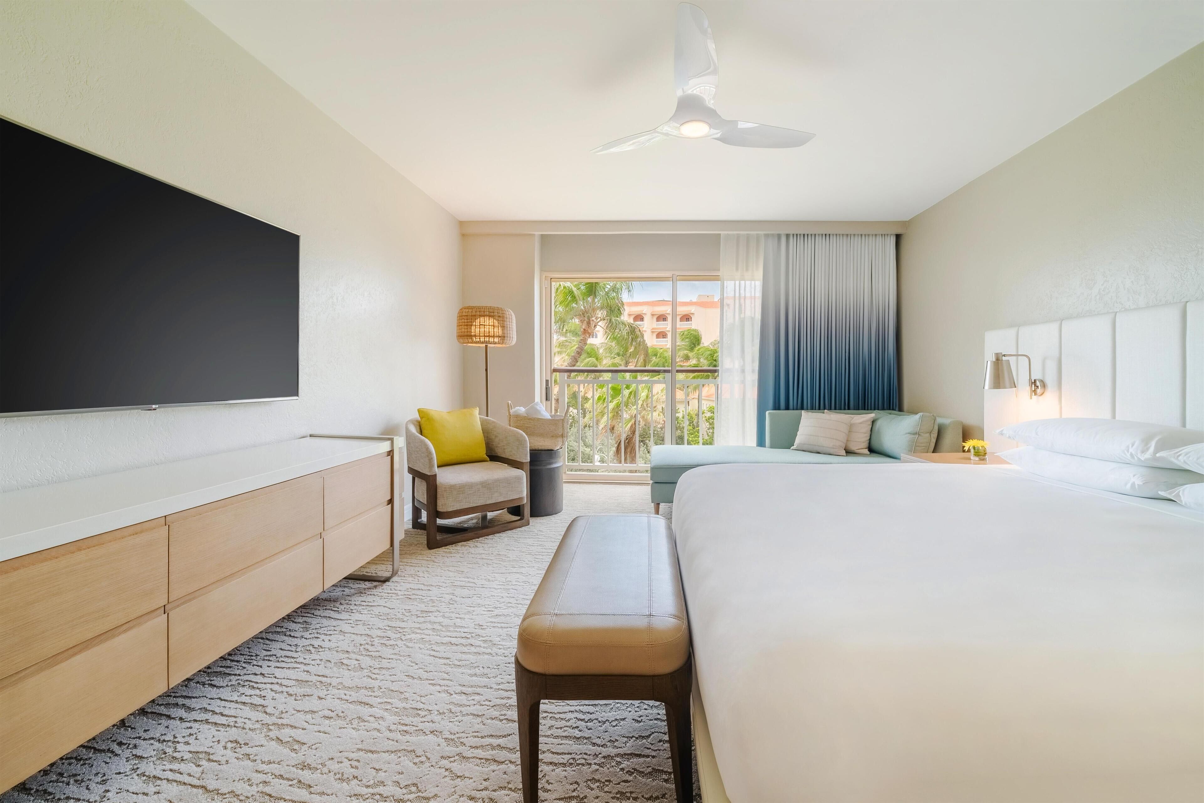 客房, 1 張特大雙人床, 花園景 | 高級寢具、羽絨被、特厚豪華床墊、房內夾萬