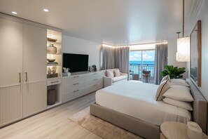 Premium bedding, down comforters, pillowtop beds, in-room safe