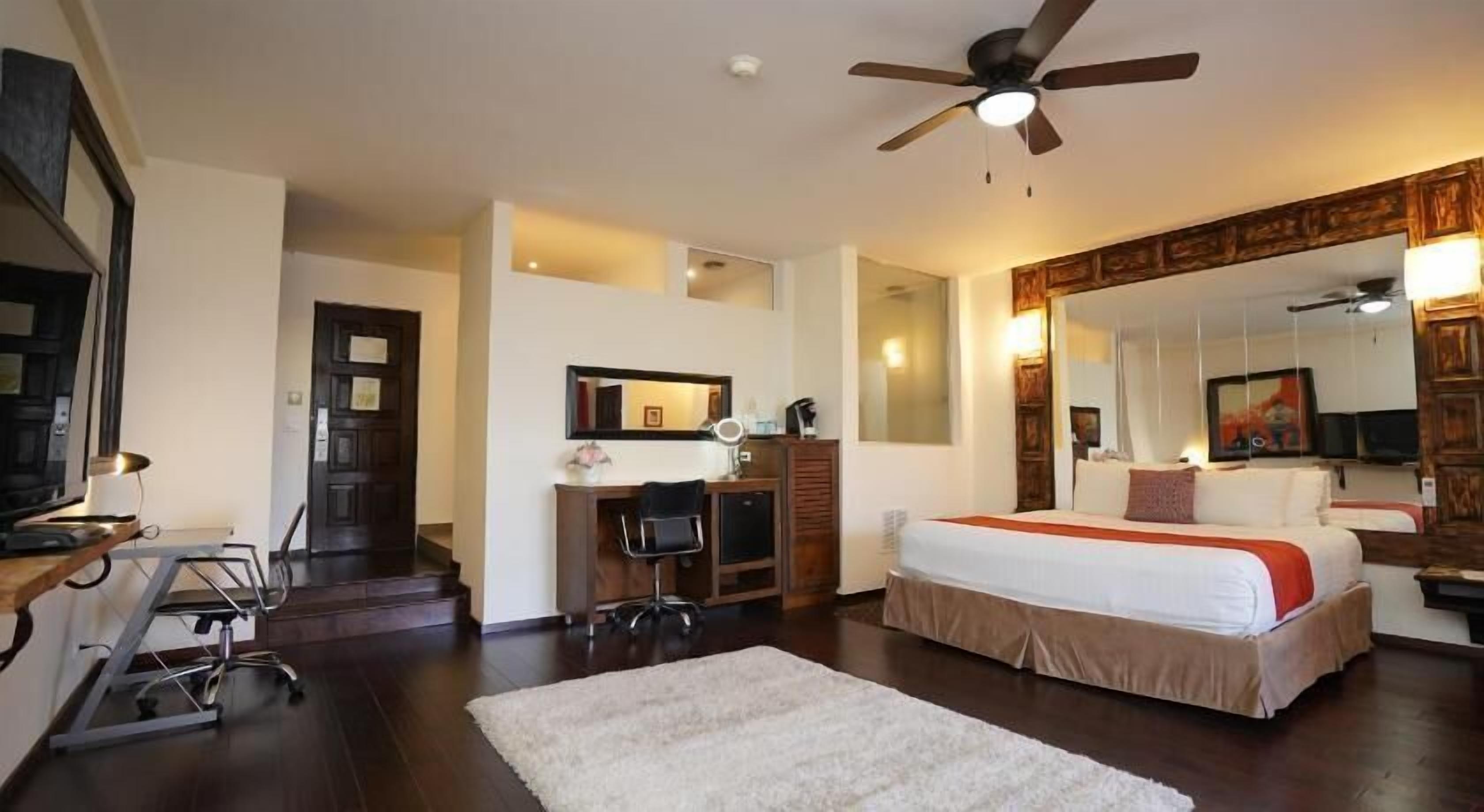 In-room safe, desk, laptop workspace, iron/ironing board