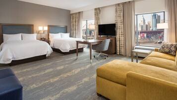 Studio, 2 Queen Beds, Non Smoking | Premium bedding, desk, laptop workspace, blackout drapes