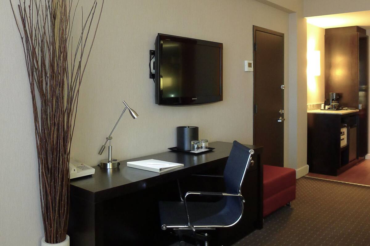 basic room, 1 queen bed, non smoking (mobility/hearing, bathtub) | 1 bedroom, hypo-allergenic bedding, in-room safe, desk