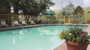 A swimming pool with lounge chairs and a no diving sign. - La Quinta Inn by Wyndham Denver Westminster (Westminster)