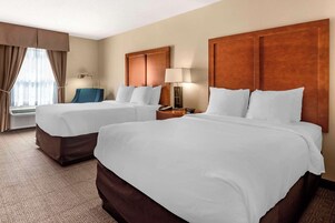 Standard Room, 2 Double Beds, Non Smoking | Desk, blackout drapes, iron/ironing board, free cribs/infant beds