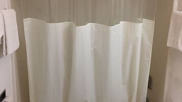 Standard Double Room, 2 Double Beds | Bathroom | Combined shower/tub, free toiletries, hair dryer, towels