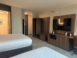 In-room safe, desk, laptop workspace, iron/ironing board