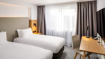 In-room safe, desk, laptop workspace, iron/ironing board
