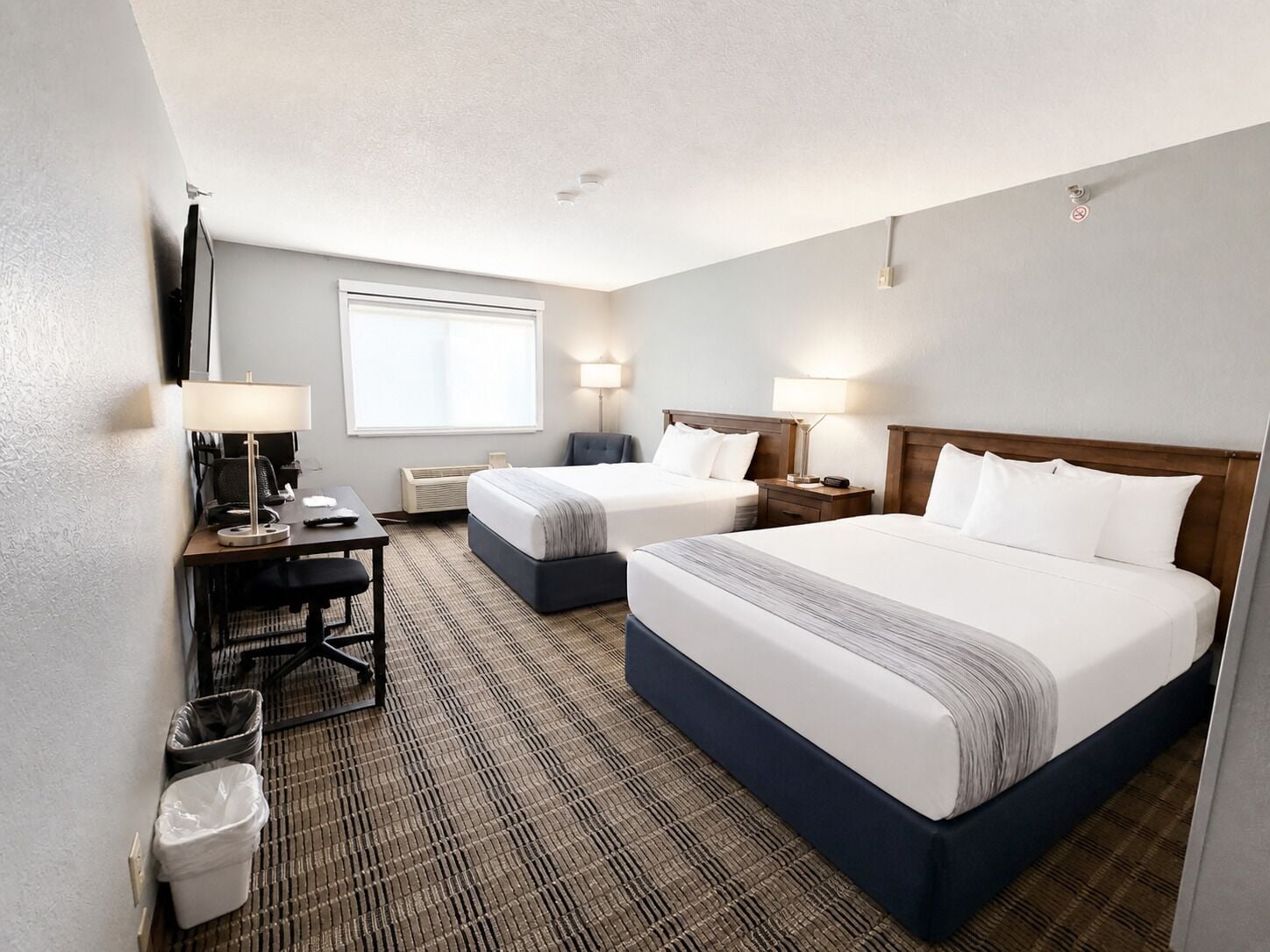 Room, 2 Queen Beds, Non Smoking | Premium bedding, in-room safe, desk, laptop workspace