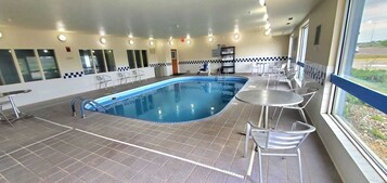Indoor pool, open 6:00 AM to 11:00 PM, sun loungers