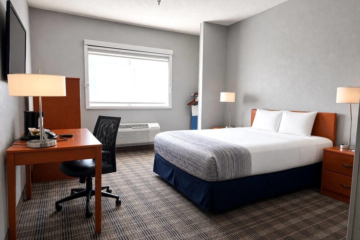 Room, 1 Queen Bed, Accessible, Non Smoking (Mobility, Roll-in Shower) | Premium bedding, in-room safe, desk, laptop workspace