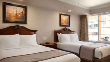Double Room, 2 Double Beds, Non Smoking | Premium bedding, pillow-top beds, desk, laptop workspace