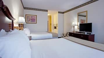 In-room safe, desk, laptop workspace, iron/ironing board