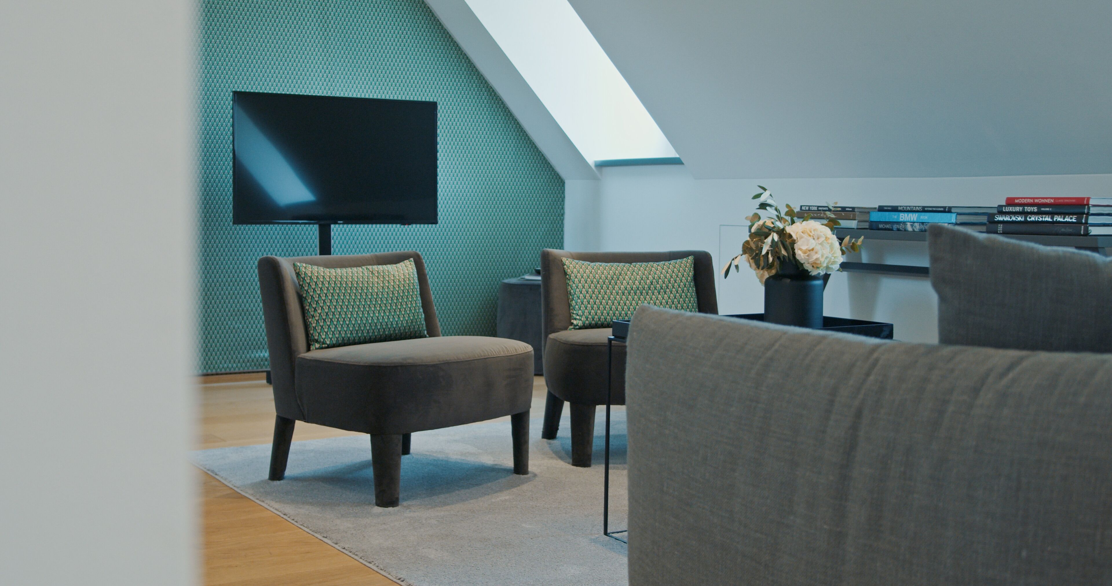 suite (500) | living area | 43-inch flat-screen tv with satellite channels, tv, ipad