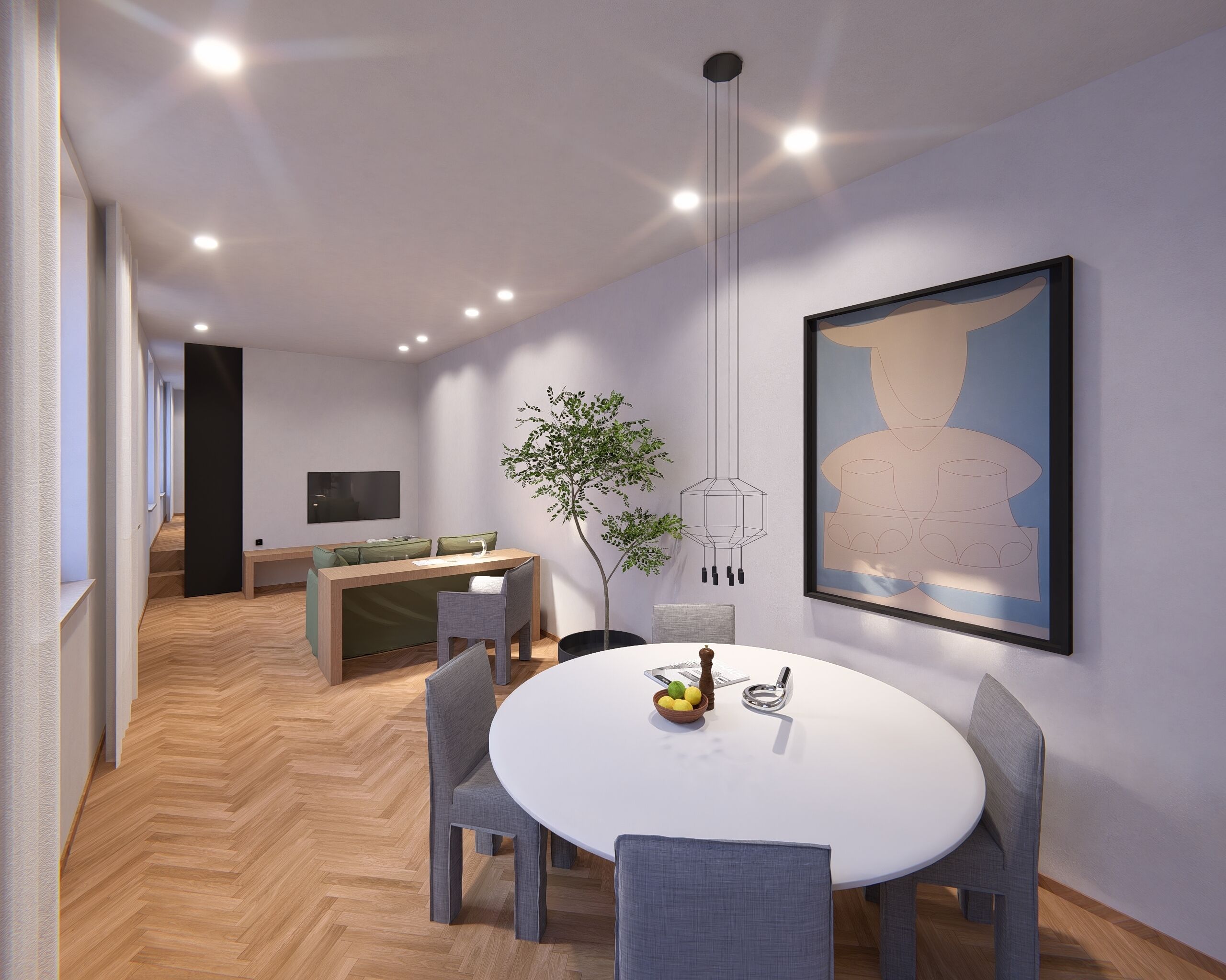 Ropa de cama de alta calidad y minibar 