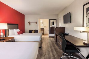 Room, 2 Double Beds, Accessible, Non Smoking (Mobility) | Premium bedding, desk, blackout curtains, iron/ironing board - Ramada by Wyndham Albuquerque Airport (Albuquerque)
