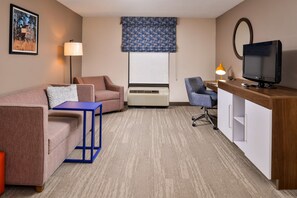 Suite, 1 King Bed with Sofa bed, Non Smoking | Desk, laptop workspace, blackout drapes, iron/ironing board