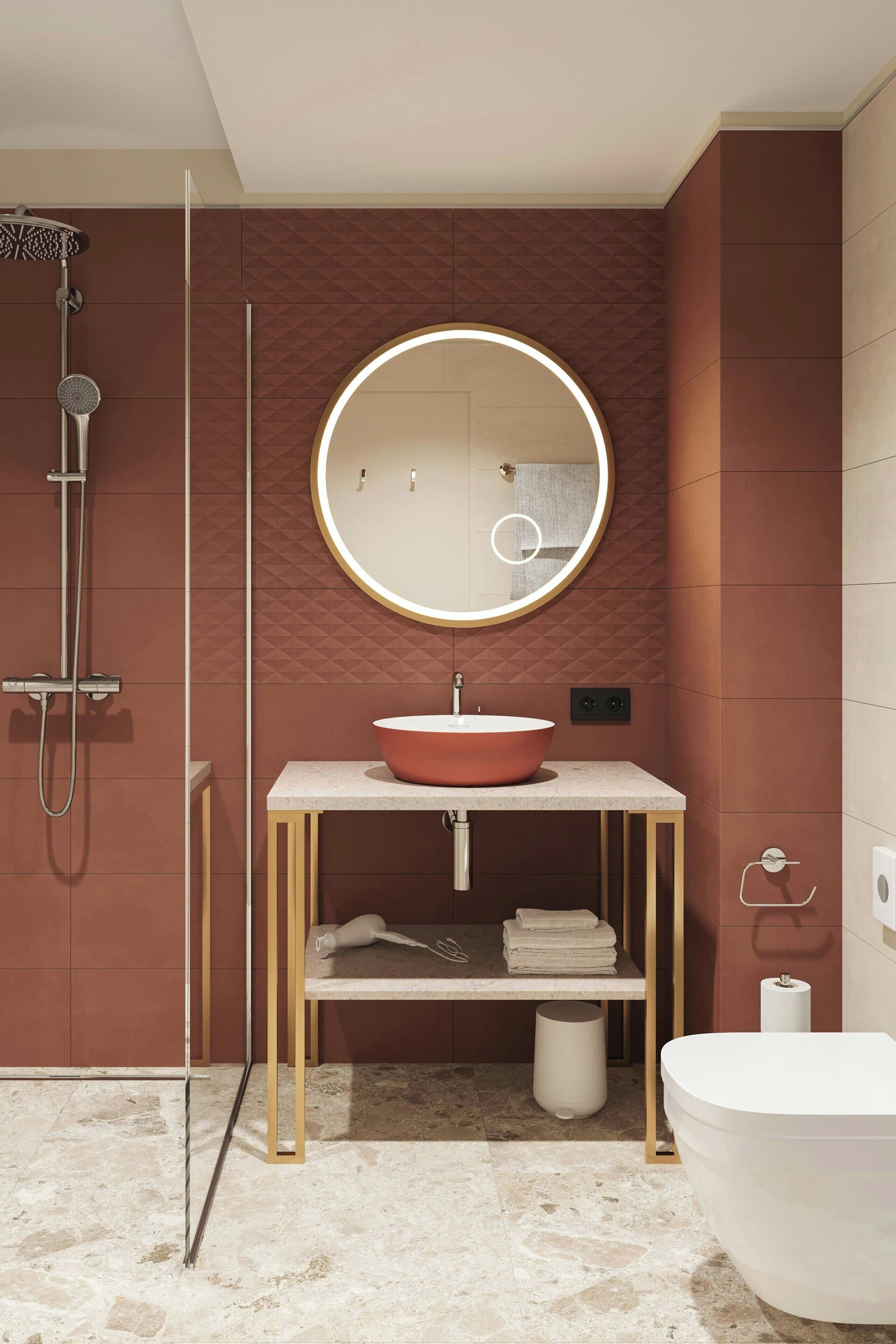 shower, rainfall showerhead, hair dryer, bathrobes