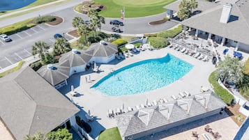 Outdoor pool, open 9:00 AM to 8:00 PM, cabanas (surcharge)