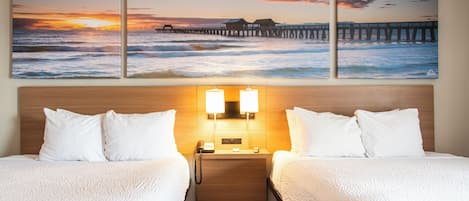 Room, 2 Queen Beds (Exterior Room) | Desk, iron/ironing board, free cribs/infant beds, free WiFi