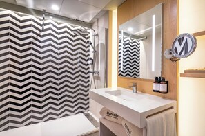 Free toiletries, hair dryer, bidet, towels