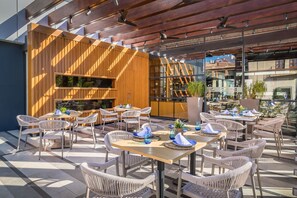 Breakfast, lunch, dinner served; Spanish cuisine, alfresco dining 