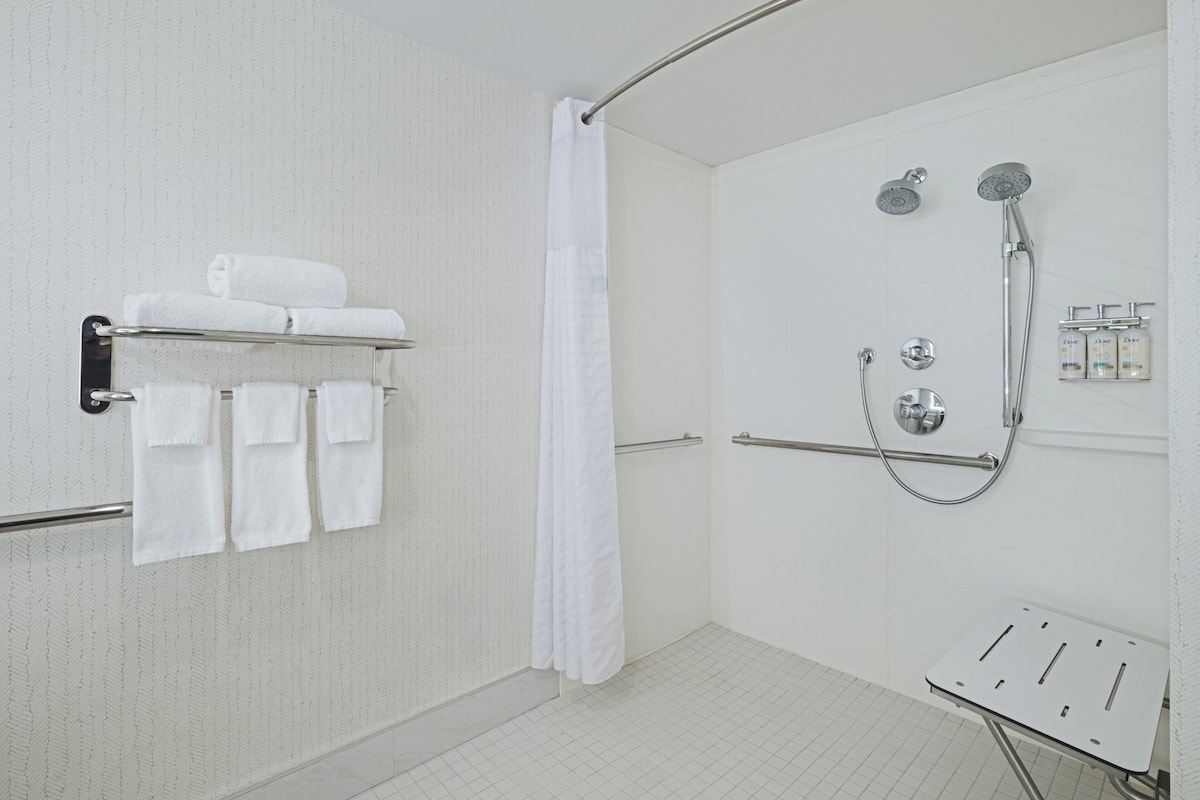 Standard Room, 1 King Bed, Roll-in Shower (Mobility) | In-room safe, desk, iron/ironing board, cribs (free)