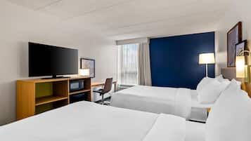 Room, 2 Double Beds | Iron/ironing board, free cribs/infant beds, rollaway beds, free WiFi