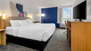 Room, 1 King Bed | Iron/ironing board, free cribs/infant beds, rollaway beds, free WiFi