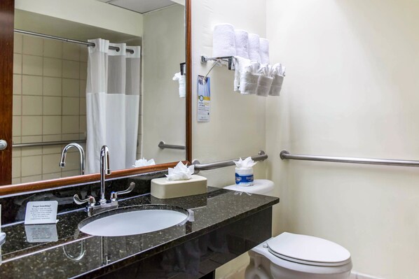 Hair dryer, towels