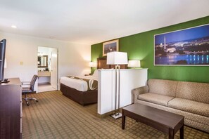In-room safe, desk, laptop workspace, blackout drapes