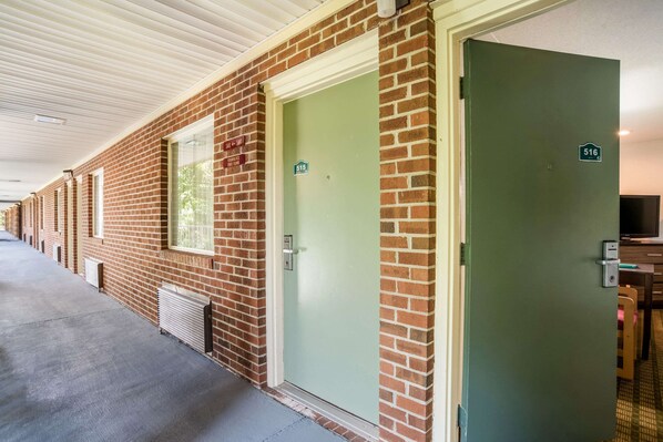 Standard Room, 2 Queen Beds, Non Smoking | In-room safe, desk, laptop workspace, blackout drapes