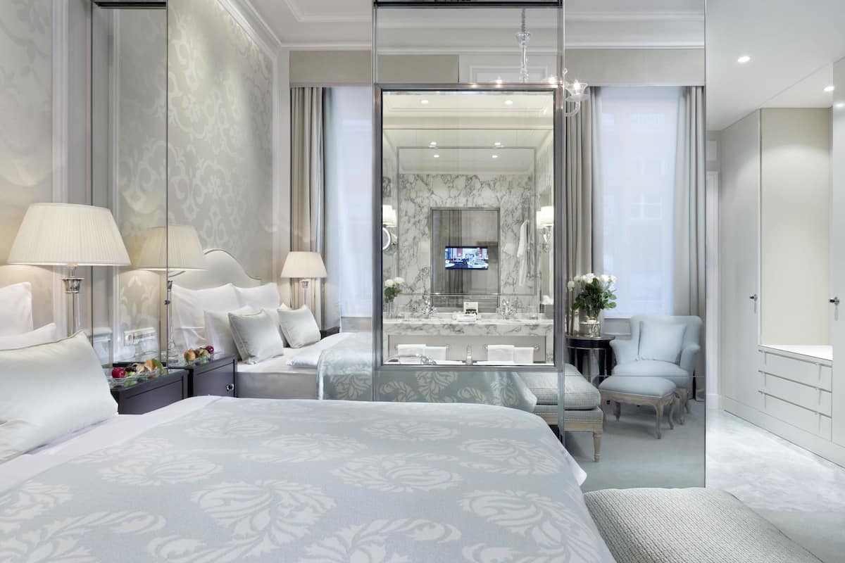 deluxe room | hypo-allergenic bedding, down duvets, free minibar items, in-room safe