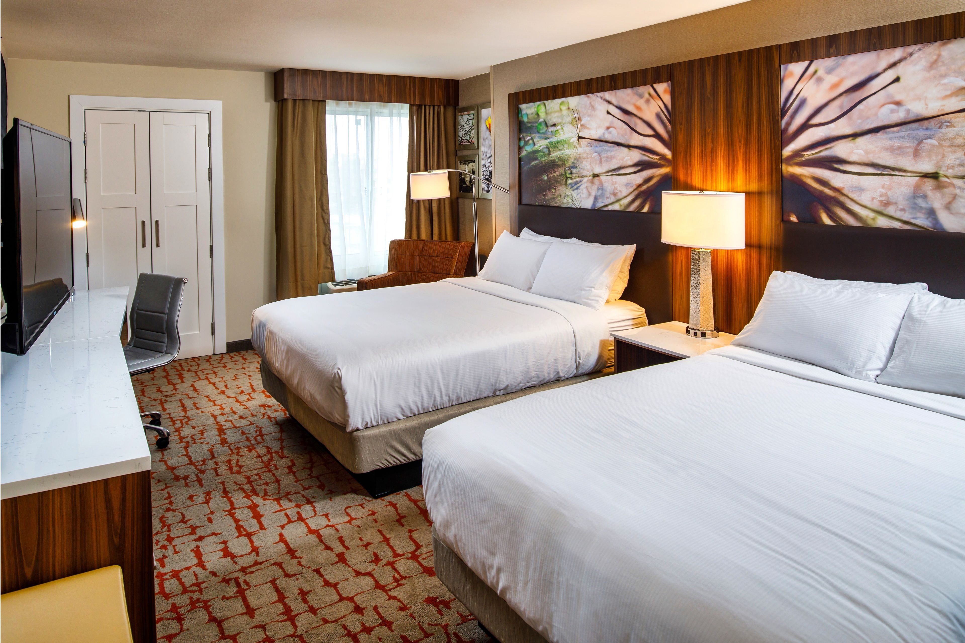 room, 2 queen beds | down duvets, in-room safe, desk, laptop workspace