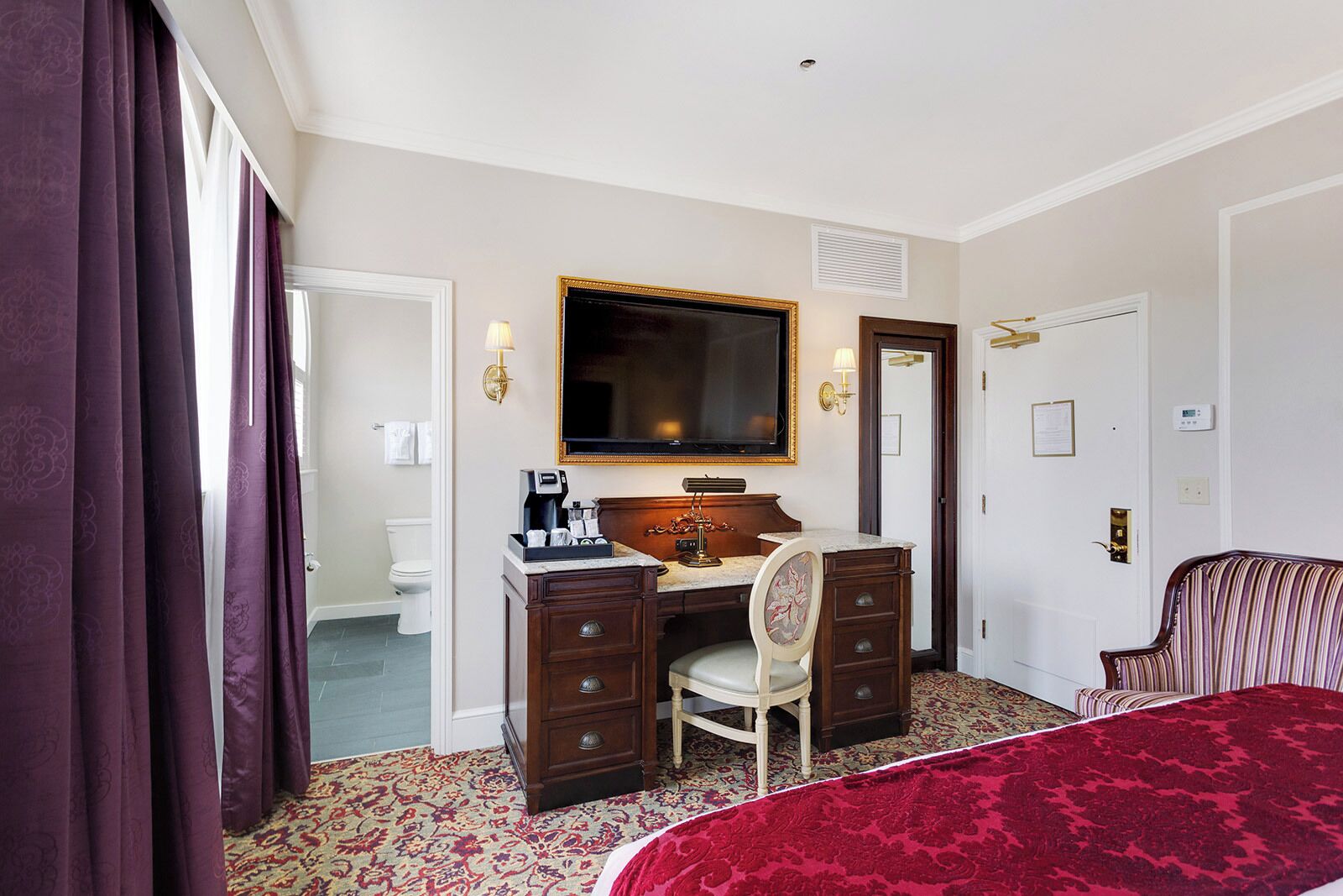 In-room safe, desk, blackout curtains, iron/ironing board