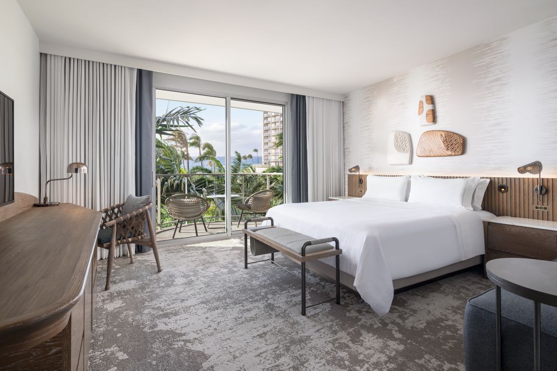 Habitación, 1 cama de matrimonio grande, vistas al mar (Kukahi) | Colchones con acolchado adicional, caja fuerte, escritorio