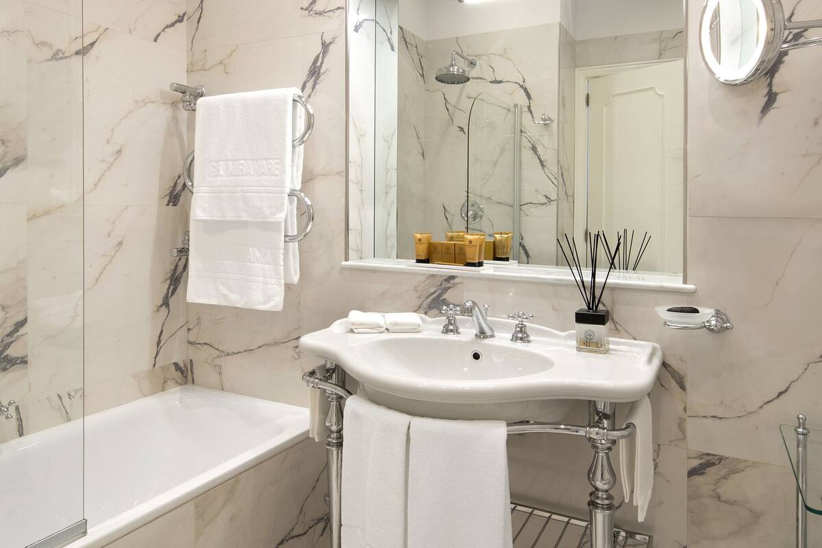 free toiletries, hair dryer, bathrobes, slippers