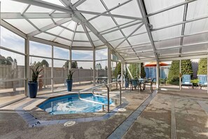 Indoor pool, seasonal outdoor pool