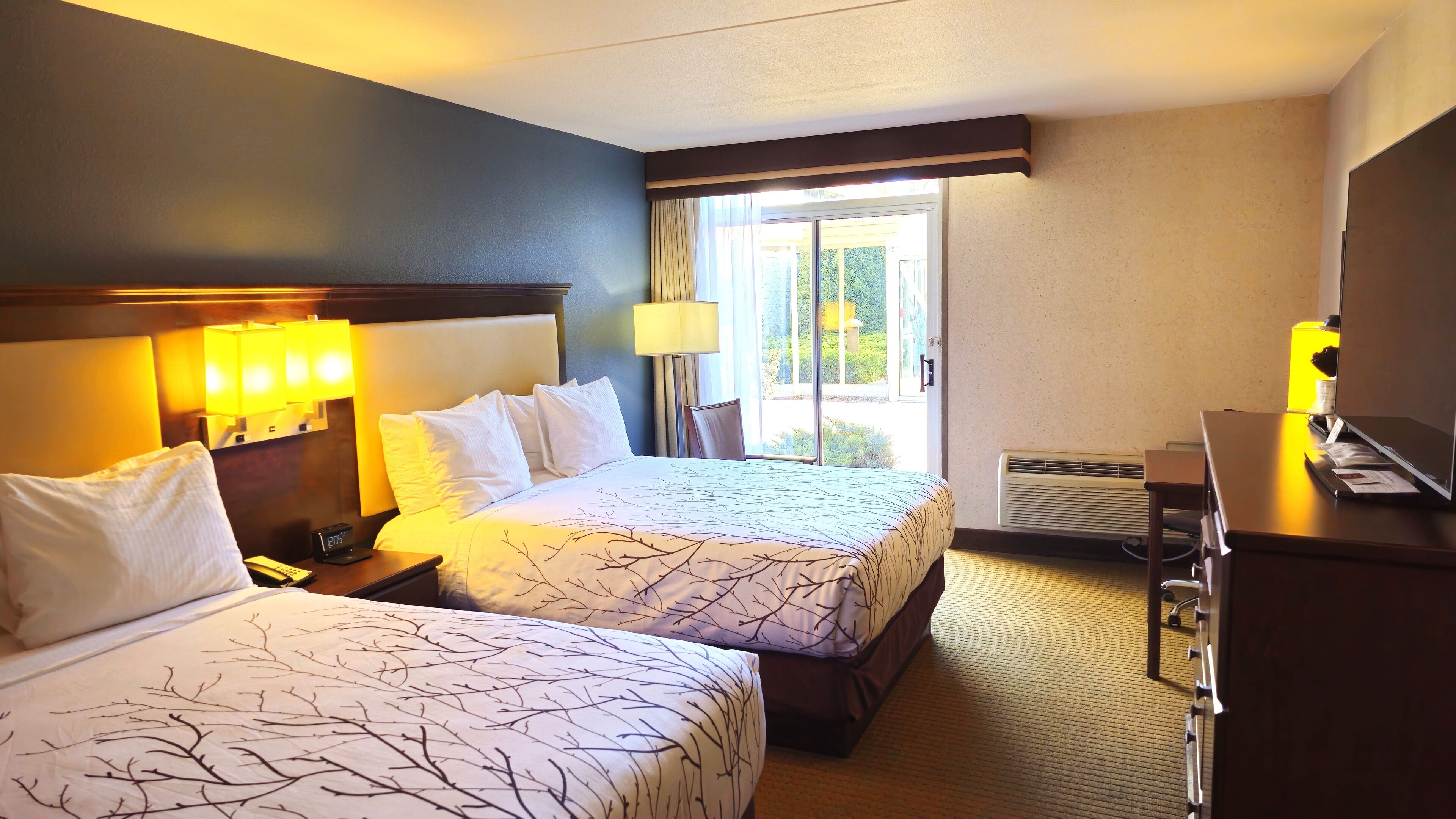 standard room, 2 queen beds, refrigerator & microwave, courtyard view | 1 bedroom, hypo-allergenic bedding, pillow-top beds, desk