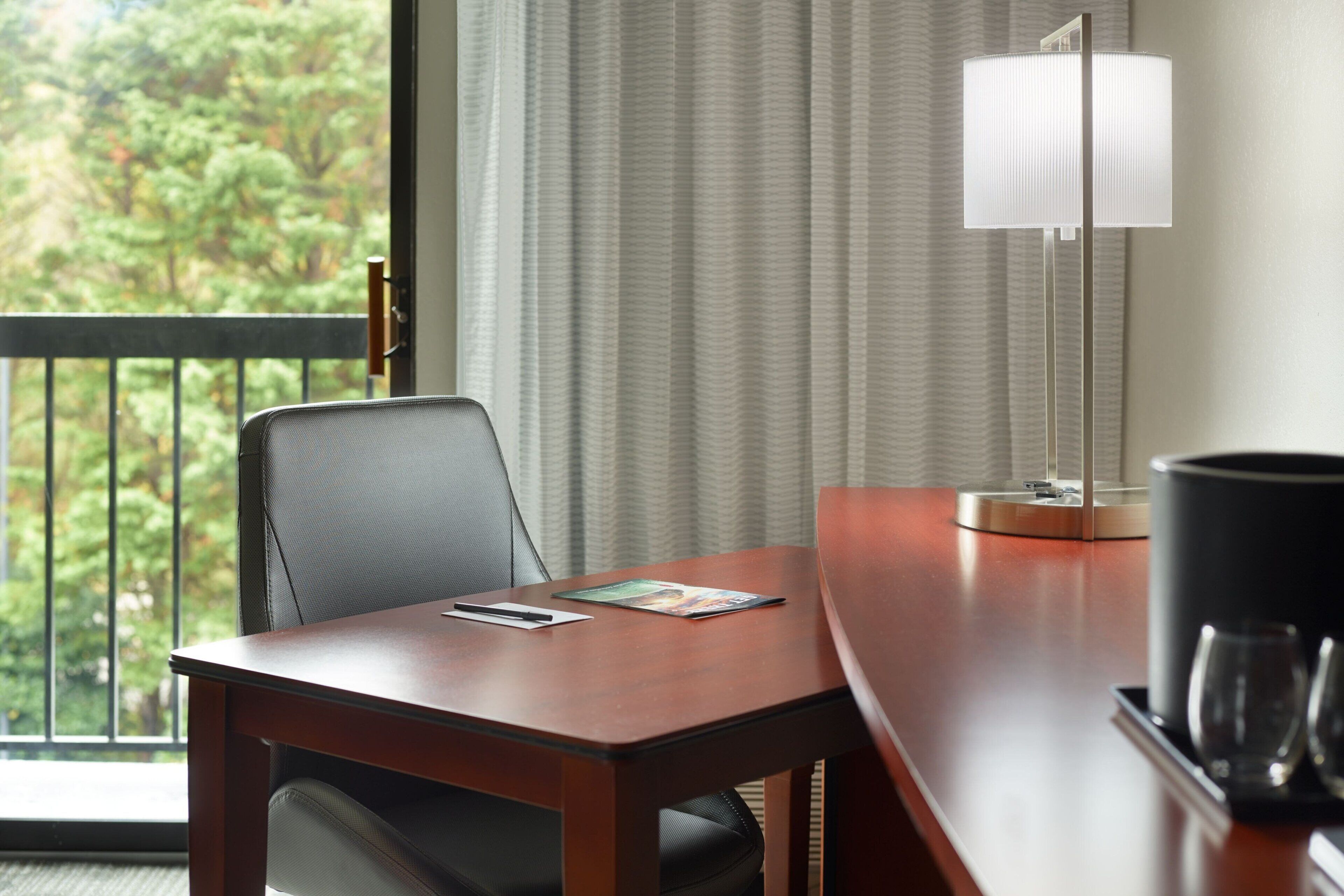 premium bedding, in-room safe, desk, blackout curtains