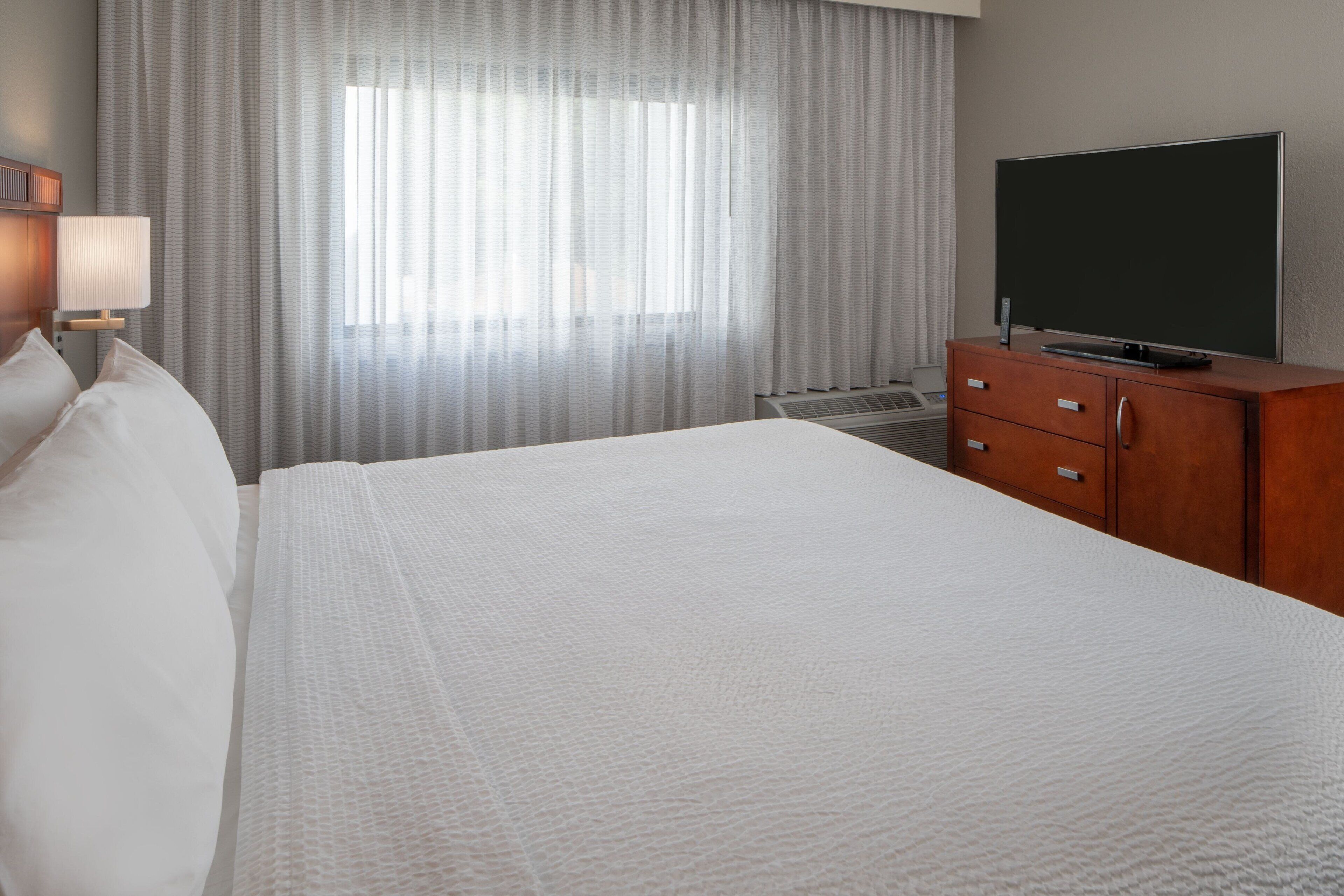 premium bedding, in-room safe, desk, blackout curtains