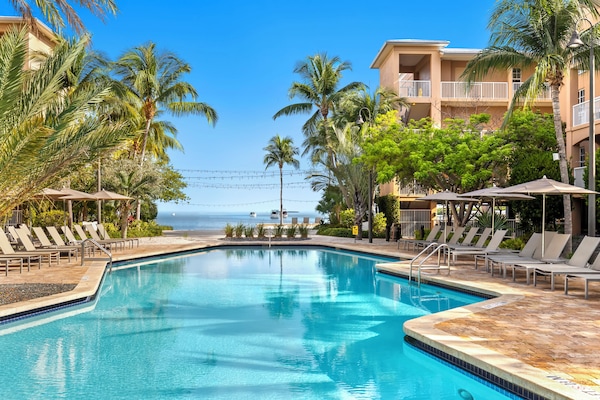 室外游泳池,池畔遮阳伞,日光浴躺椅