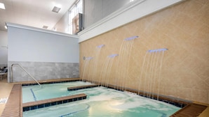A spa area with a hot tub and a wall-mounted water feature. - Clarion Hotel Conference Center Lexington North (Lexington)