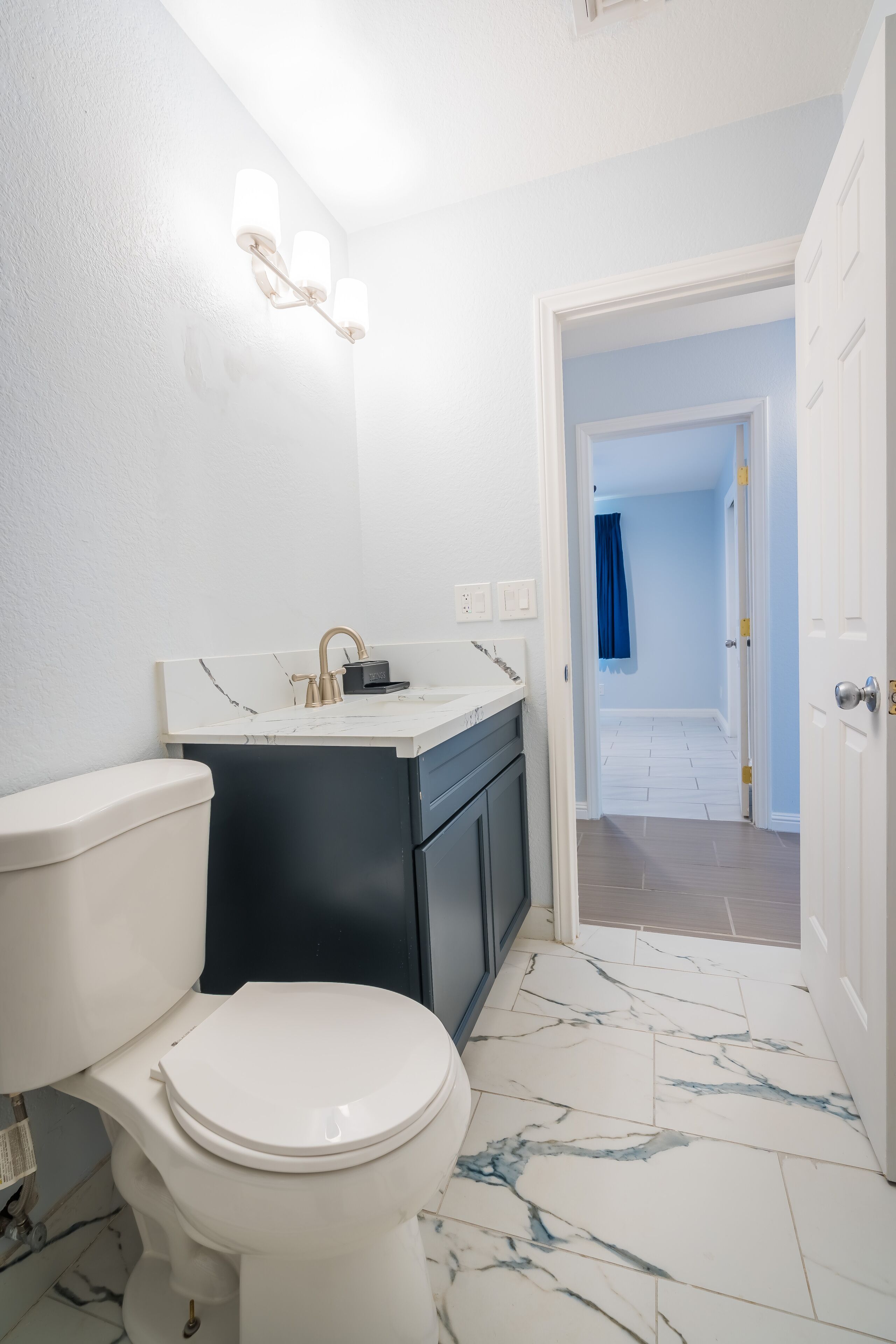 family apartment | bathroom | shower, hair dryer, towels