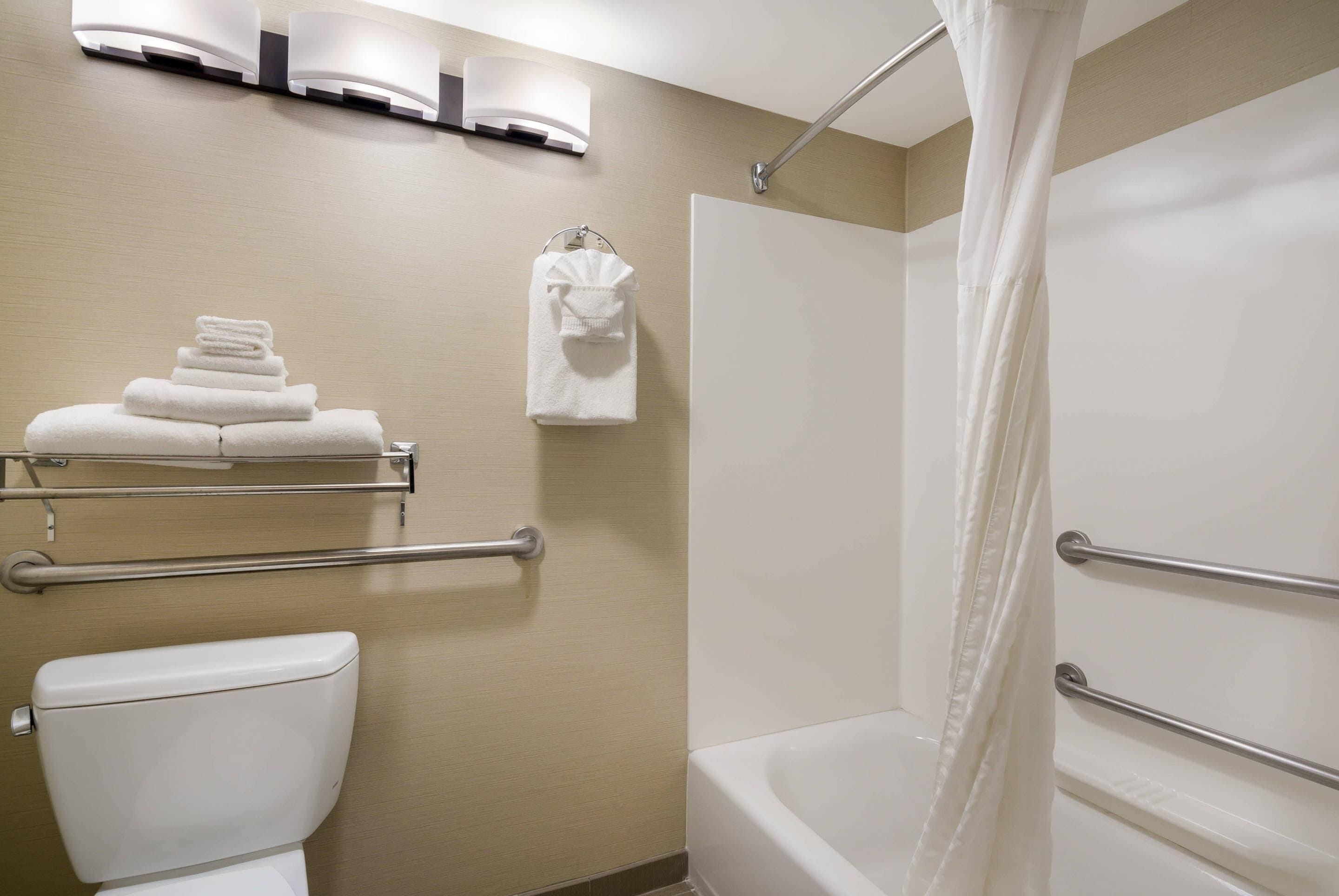 room, 1 king bed, accessible, non smoking | in-room safe, desk, laptop workspace, blackout curtains